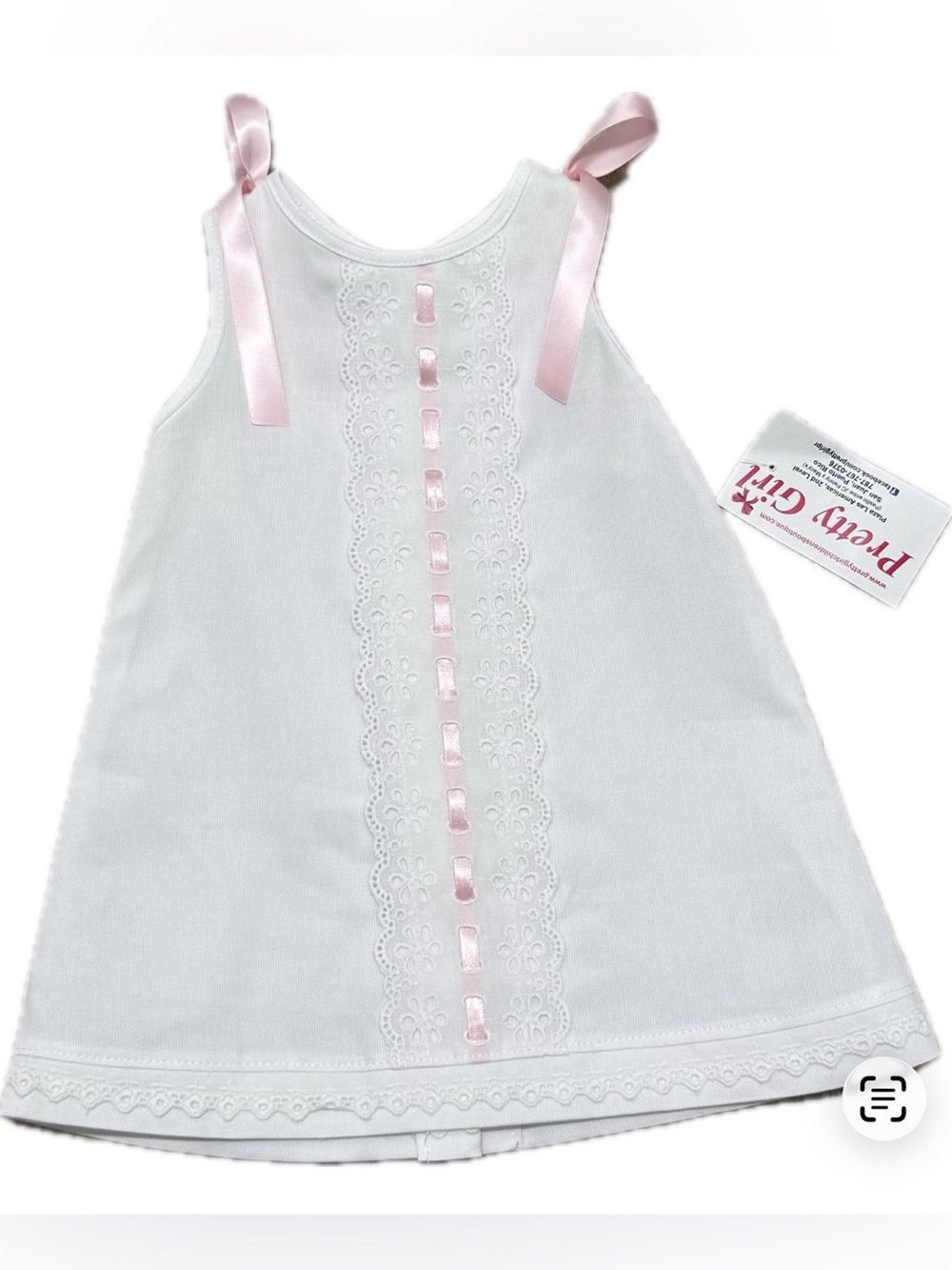 Baby Girl  Dress white & pink 12-18 M